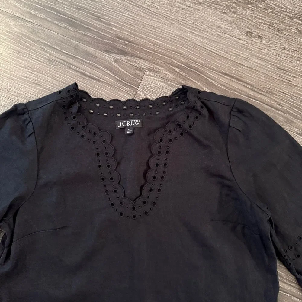 J. Crew Bungalow Embroidered Top